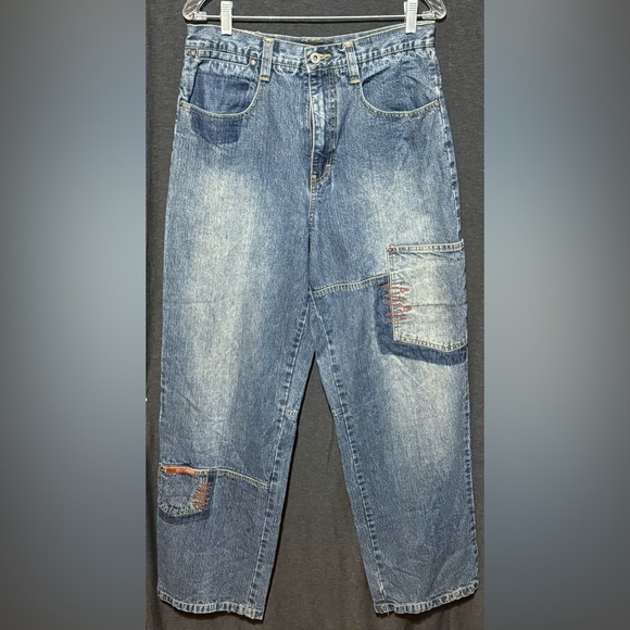Vintage Y2K Southpole Denim Jeans Wide Leg Baggy Cargo - Picture 1 of 5